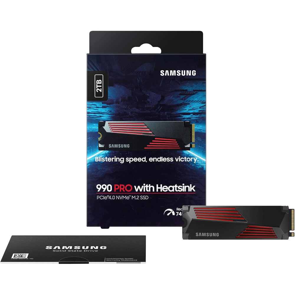 سامسونج 990 برو، مشتت حراري، سعة 2 تيرابايت، PCIe 4.0 NVMe M.2 SSD 3 Samsung 990 PRO Heatsink 2TB PCIe 4.0 NVMe M.2 SSD - Image 3