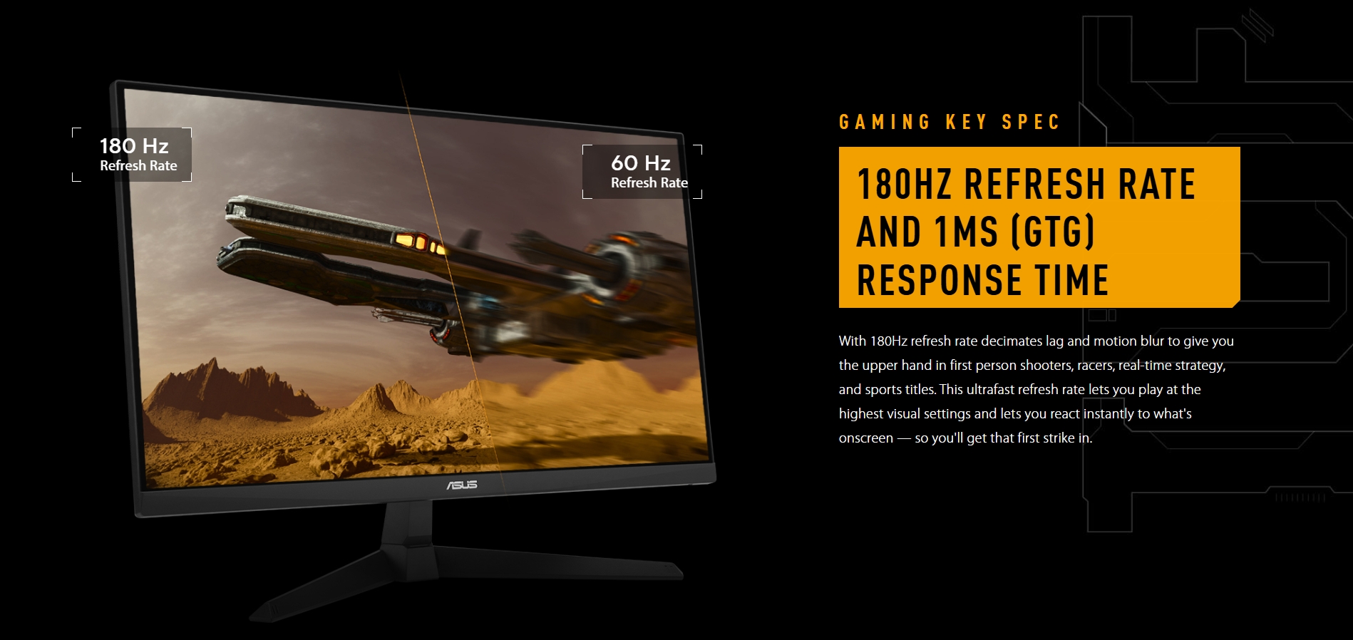 ASUS TUF Gaming VG249Q3A FHD Fast IPS Gaming Monitor 180Hz 1ms (7) ASUS TUF Gaming VG249Q3A FHD Fast IPS Gaming Monitor 180Hz 1ms 7