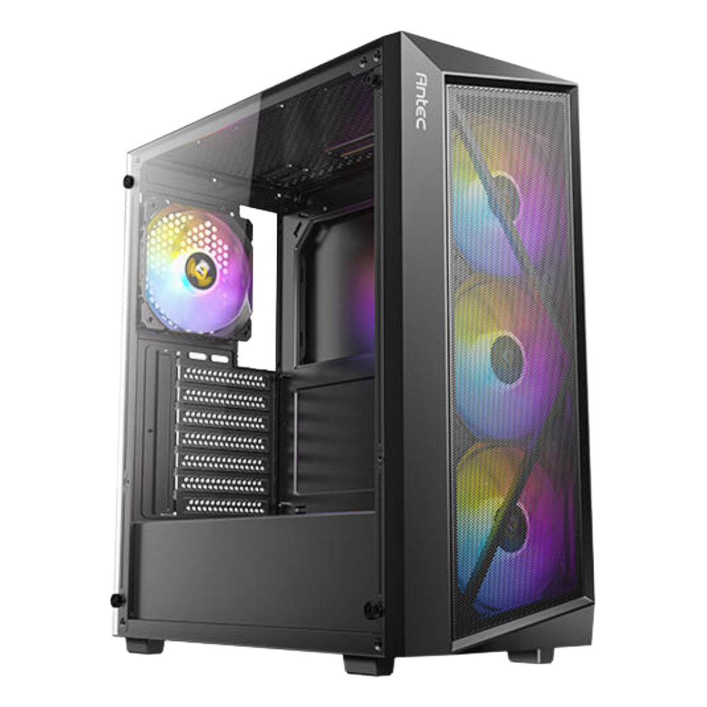 حافظة ألعاب Antec AX67 ARGB سوداء ATX | كيس تيك علبة ألعاب Antec AX67 ARGB سوداء ATX