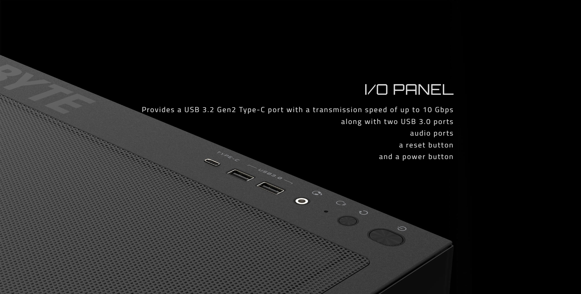 Gigabyte C500 Panoramic Stealth ATX Case USB-C (2) Gigabyte C500 Panoramic Stealth ATX Case USB C 2