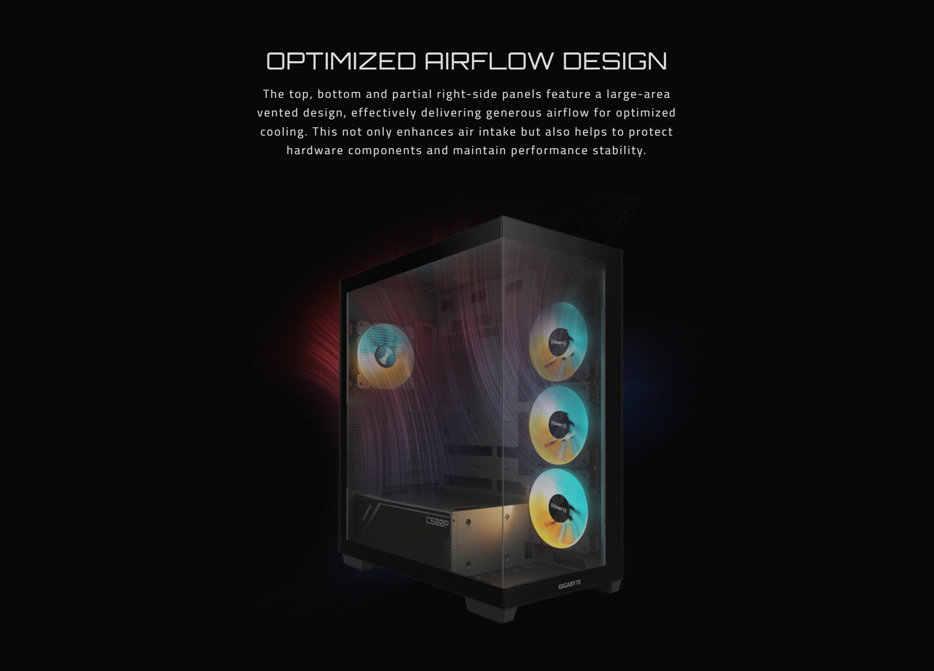 Gigabyte C500 Panoramic Stealth ATX Case USB-C (4) Gigabyte C500 Panoramic Stealth ATX Case USB C 4