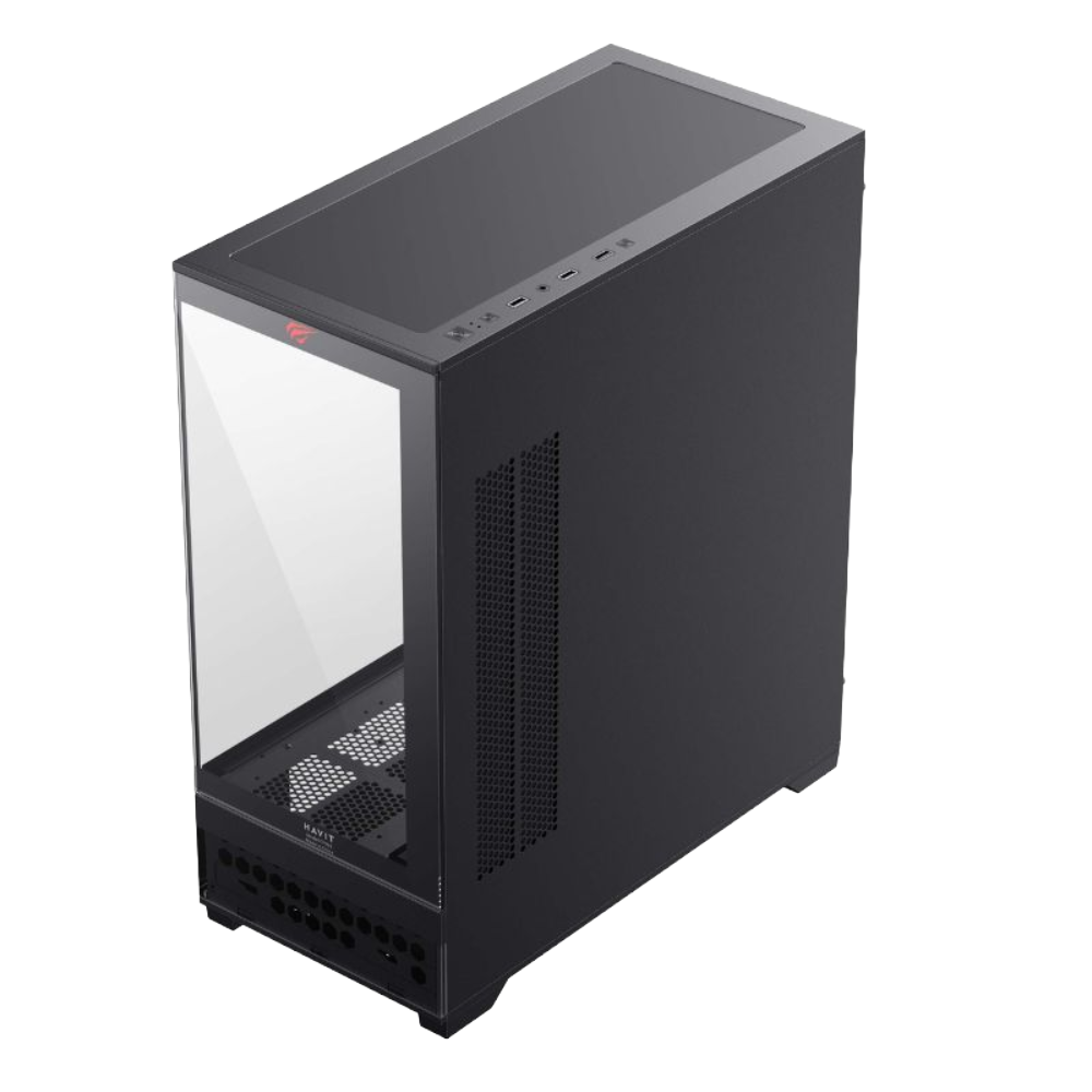 HAVIT CF925 Black ATX Gaming Chassis Tempered Glass | كيس هافيت 3 HAVIT CF925 Black ATX Gaming Chassis Tempered Glass | كيس هافيت - Image 3