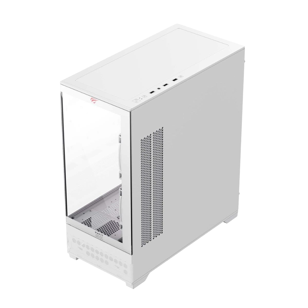 HAVIT CF925 White ATX Gaming Chassis Tempered Glass | كيس هافيك 2 HAVIT CF925 White ATX Gaming Chassis Tempered Glass | كيس هافيك - Image 2