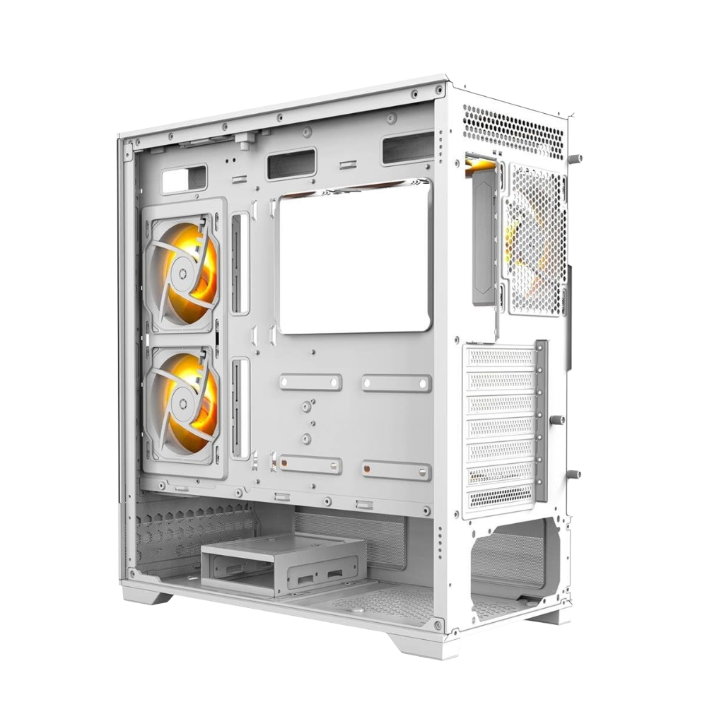 HAVIT CF925 White ATX Gaming Chassis Tempered Glass | كيس هافيك 3 HAVIT CF925 White ATX Gaming Chassis Tempered Glass | كيس هافيك - Image 3