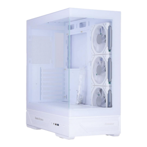 Huntkey GX760A Fortune White ATX Gaming Case Tempered Glass