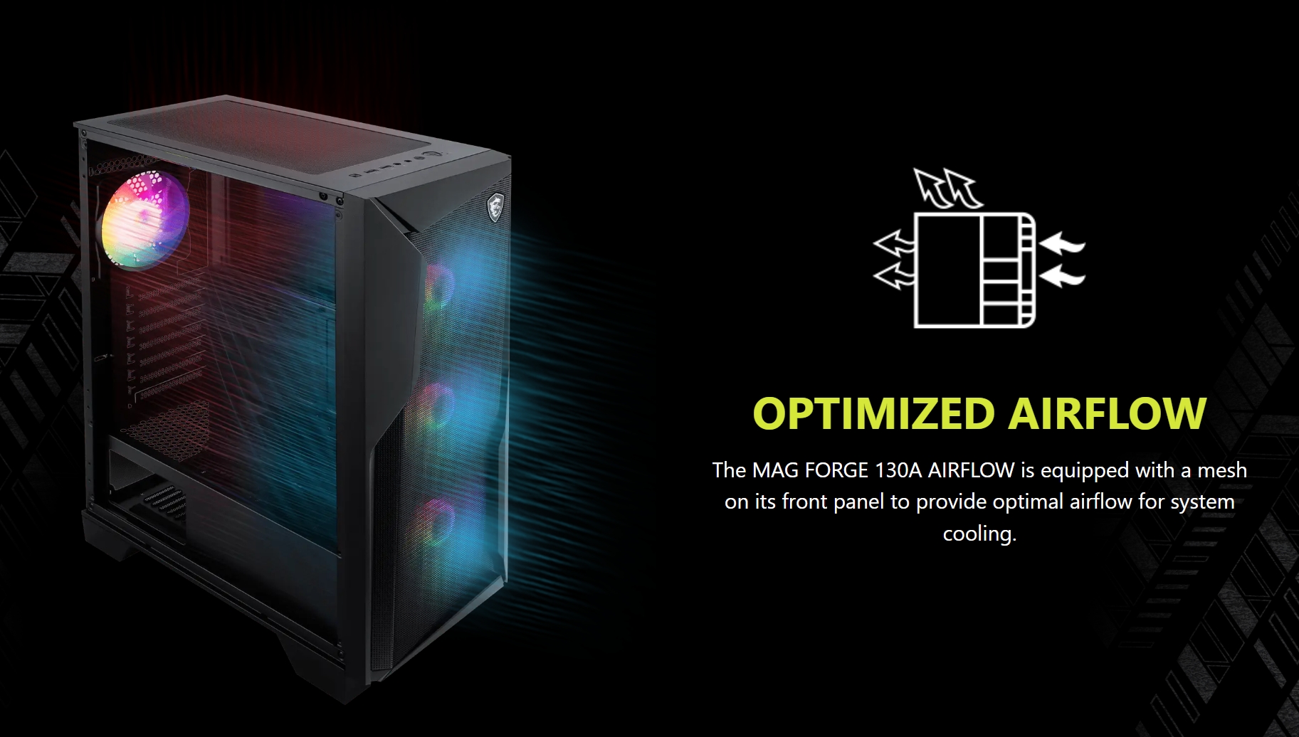 علبة ألعاب MSI MAG FORGE 130A AIRFLOW ATX (1) لقطة شاشة ٢٣ ٤ ٢٠٢٦ ١٩٤٦١٨ www.msi.com