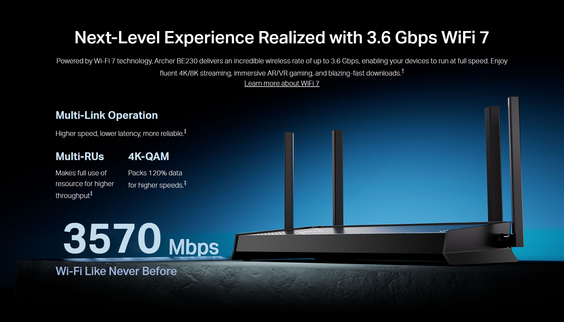 TP-Link Archer BE230 BE3600 WiFi 7 Router (5) TP Link Archer BE230 BE3600 WiFi 7 Router 5