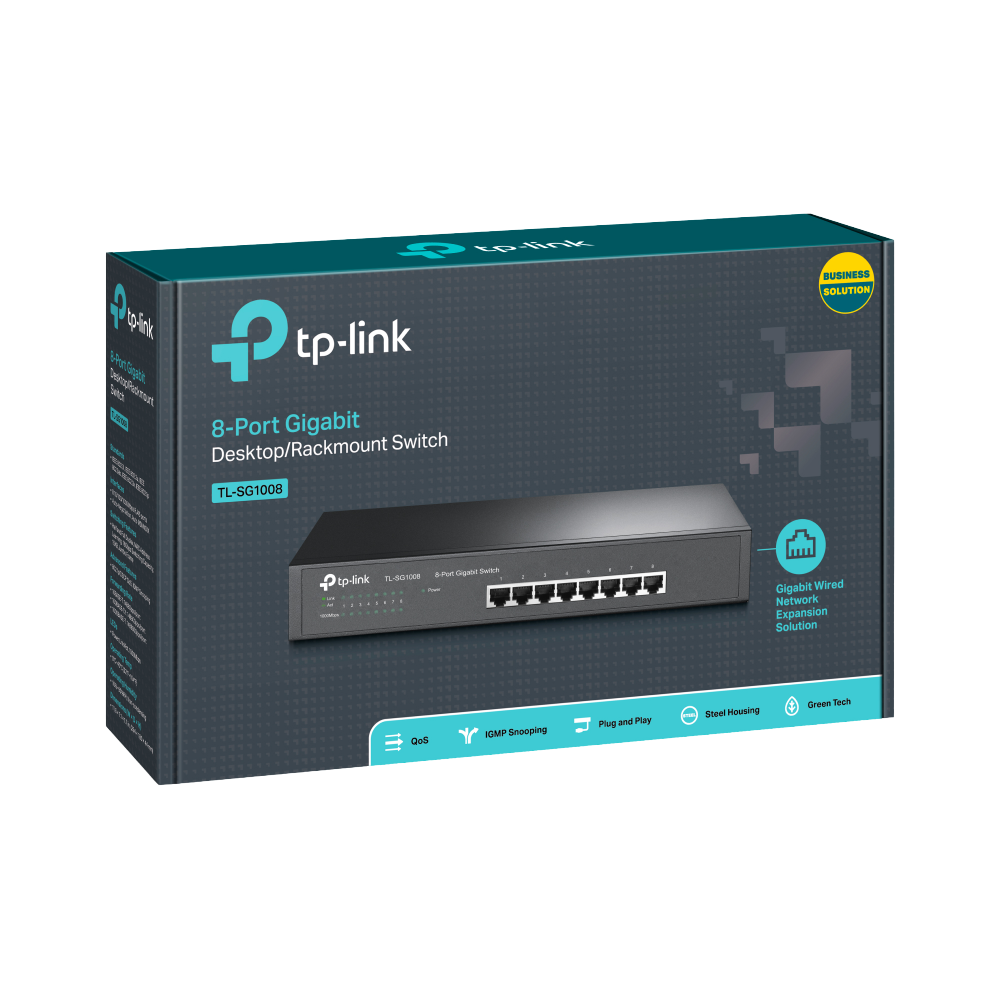 TP-Link TL-SG1008 8-Port Gigabit Switch | سويتش تبلينك 2 TP-Link TL-SG1008 8-Port Gigabit Switch | سويتش تبلينك - Image 2