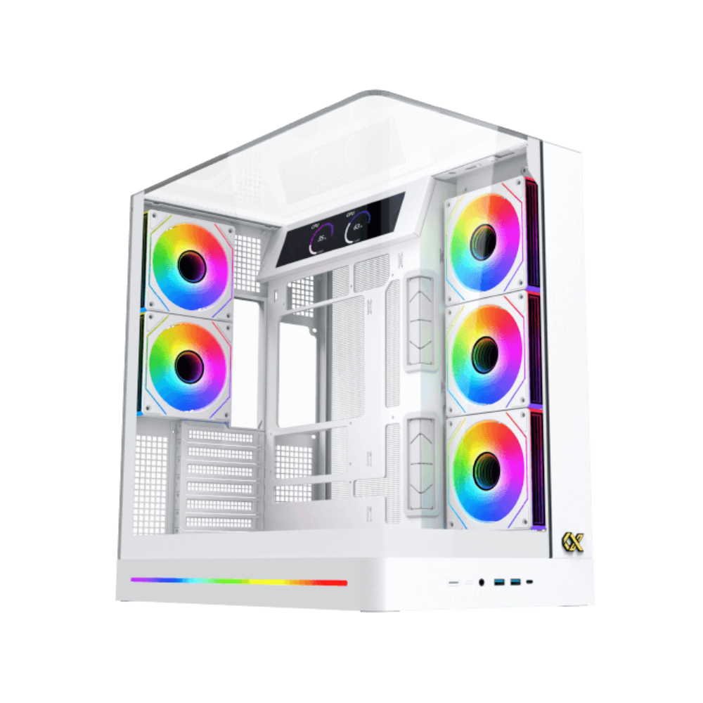Xigmatek Pano II LCD Arctic E-ATX Gaming Case USB-C | كيس زكماتيك 1 Xigmatek Pano II LCD Arctic E-ATX Gaming Case USB-C