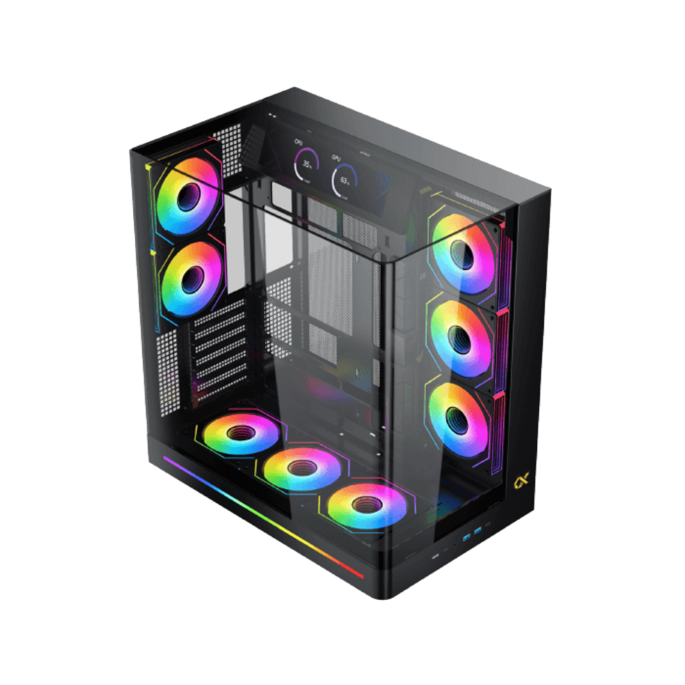 Xigmatek Pano II Black E-ATX Gaming Case USB-C | كيس زكماتيك 2 Xigmatek Pano II Black E-ATX Gaming Case USB-C | كيس زكماتيك - Image 2