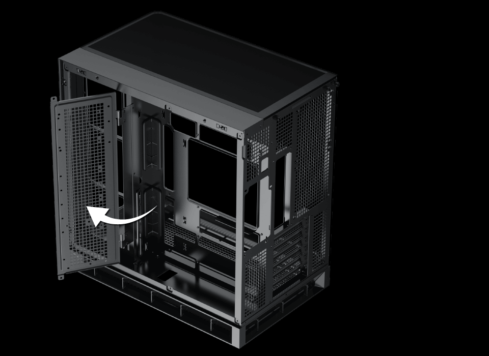 Xigmatek Pano II LCD Black E-ATX Gaming Case USB-C Curved Tempered Glass (21) Xigmatek Pano II LCD Black E ATX Gaming Case USB C Curved Tempered Glass 21