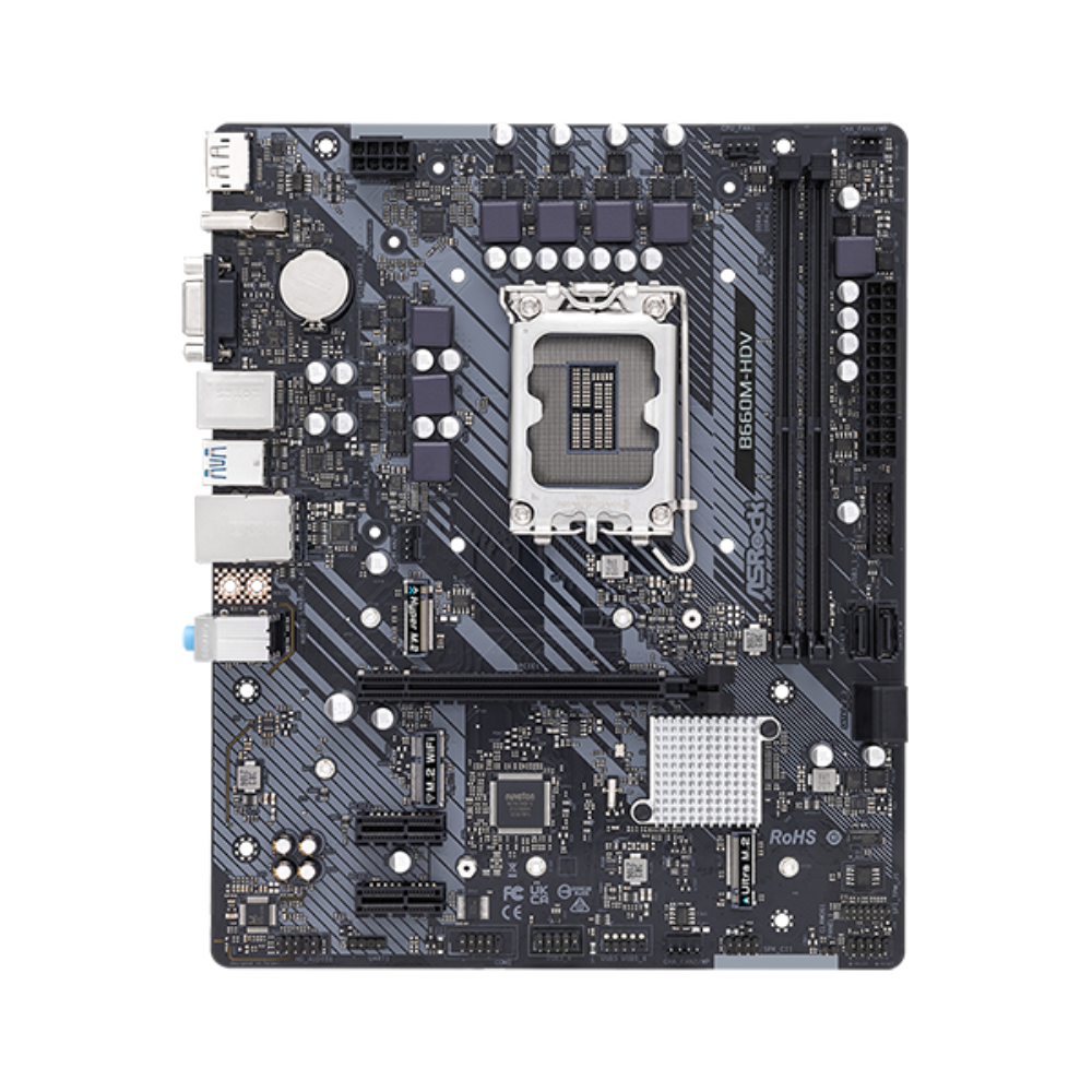 ASRock B660M-HDV LGA1700 DDR4 Motherboard | مذربورد ازروك 2 ASRock B660M-HDV LGA1700 DDR4 Motherboard | مذربورد ازروك - Image 2