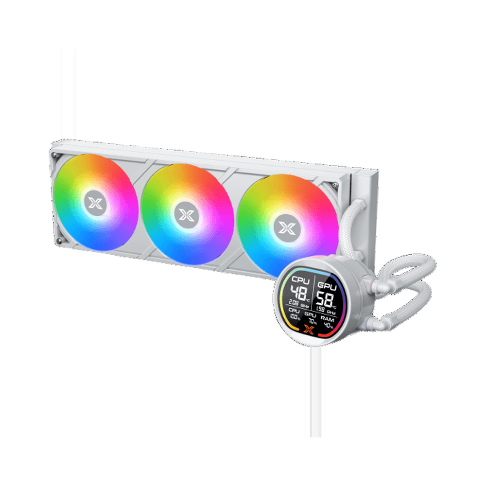 XIGMATEK LK PRO 360 White LCD RGB AIO Liquid CPU Cooler 2 XIGMATEK LK PRO 360 White LCD RGB Liquid Cooler