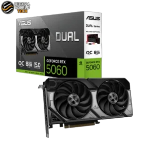 متجر الإلكترونيات الرقمي | العالم الرقمي - DIGITAL WORLD TECH 49 ASUS RTX 5060 Dual OC 8GB GDDR7 Graphics Card with dual Axial-tech fans