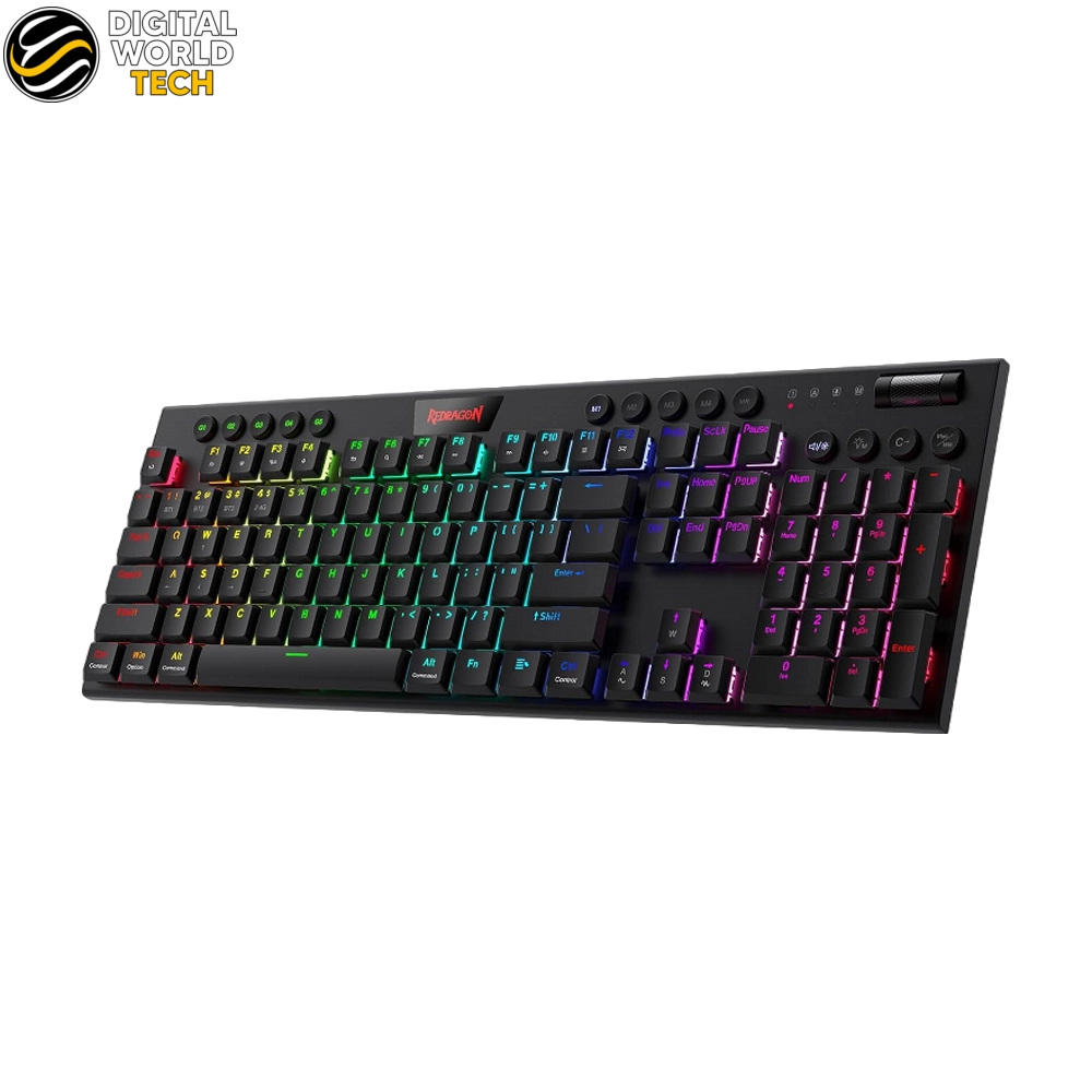 Redragon K618RGB Horus Pro Tri-Mode Mechanical Keyboard Low-Profile Red Switch RGB 1 Redragon K618RGB Horus Pro Tri-Mode Mechanical Keyboard Low-Profile Red Switch
