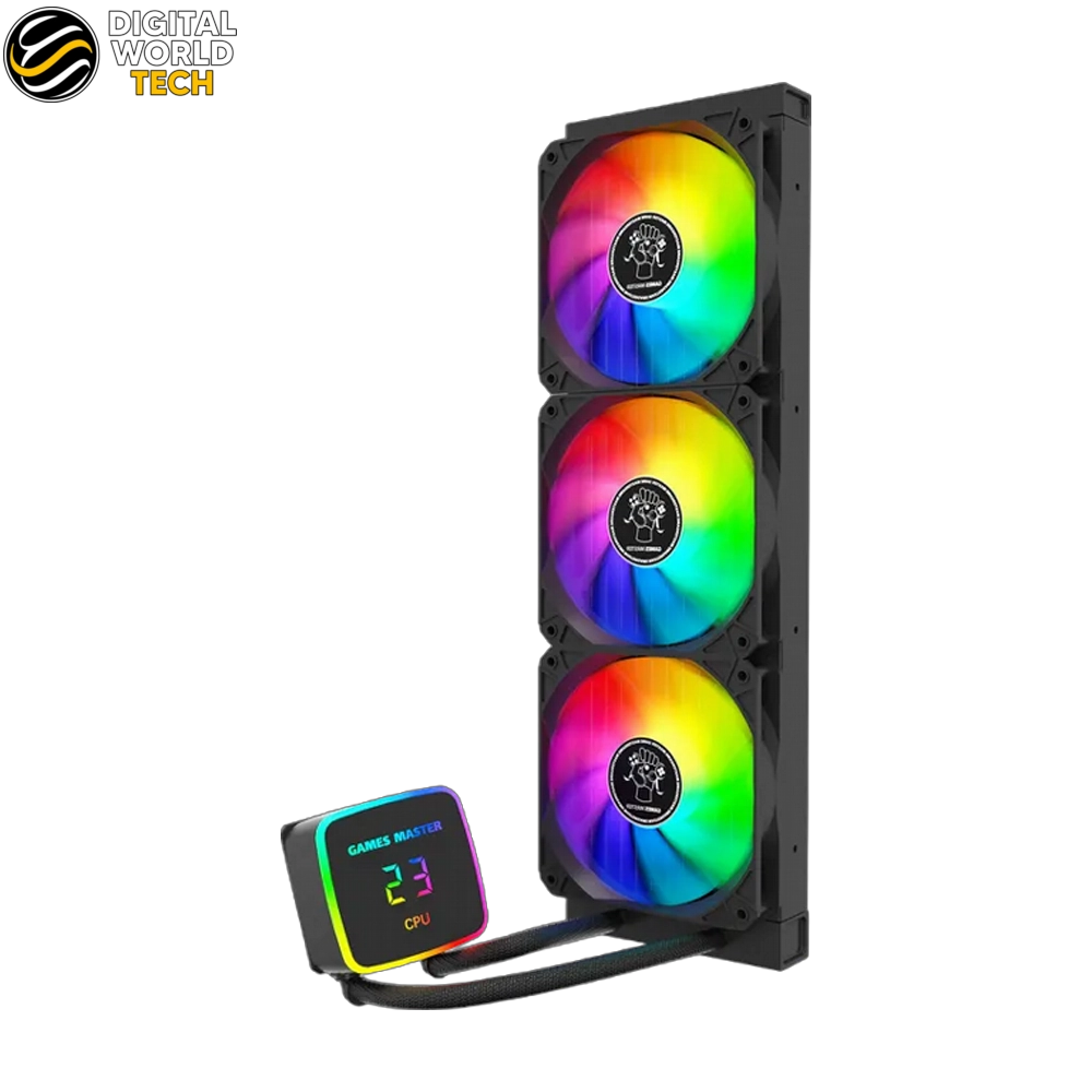 GAMEMASTER LZ360 Liquid Cooler 360mm AIO RGB Triple Fan with 2.4 inch IPS LCD 3 GAMEMASTER LZ360 Liquid Cooler 360mm AIO with ARGB and IPS LCD
