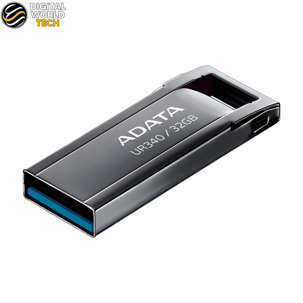 ADATA UR340 Flash Drive 32GB USB 3.2 Gen1 Waterproof Capless Glossy Black Nickel 3 ADATA UR340 Flash Drive 32GB glossy black nickel capless USB 3.2