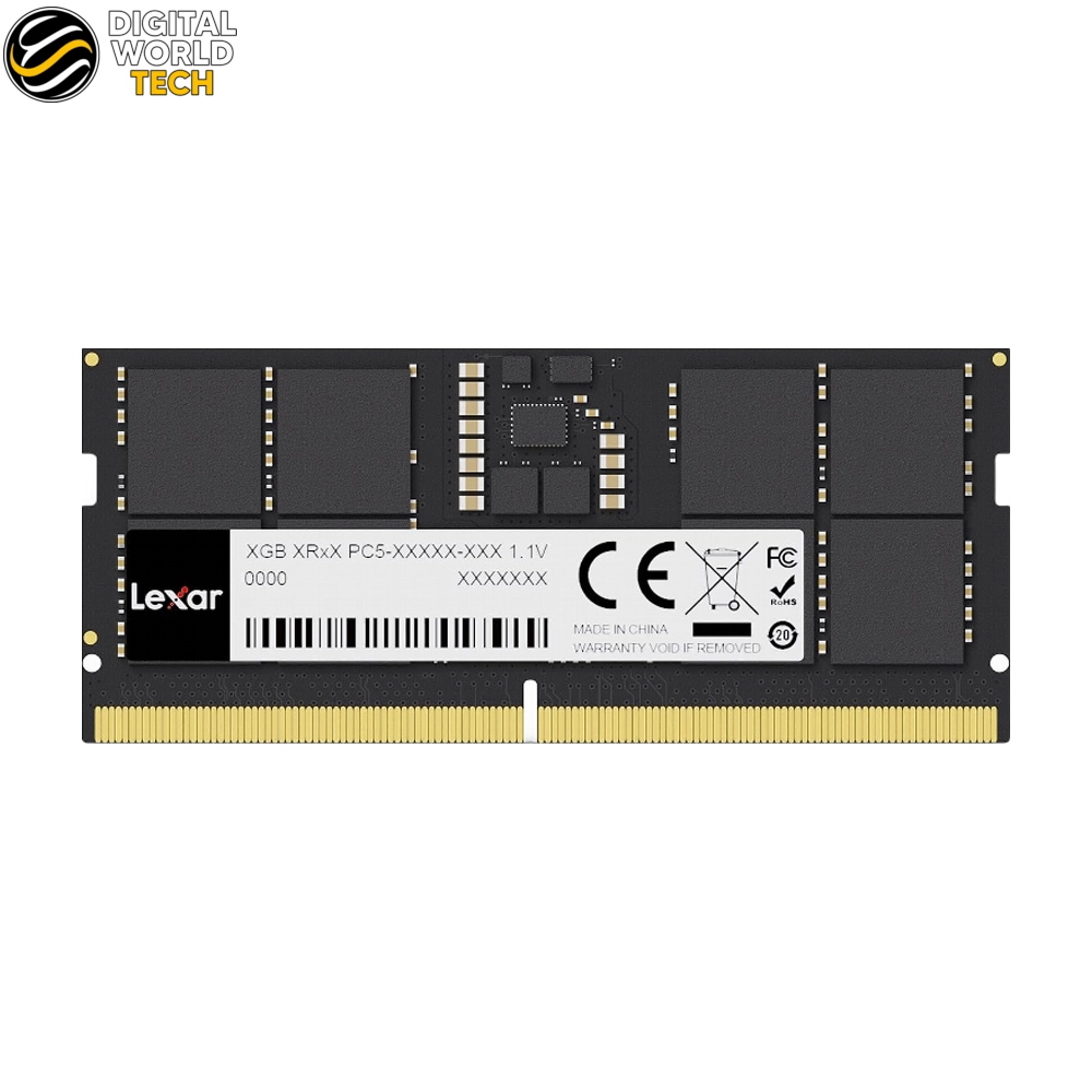 Lexar 32GB DDR5 SODIMM 5600MT/s Laptop Memory Module 262-Pin CL46 1 Lexar 32GB DDR5 SODIMM 5600MT/s Laptop Memory Module