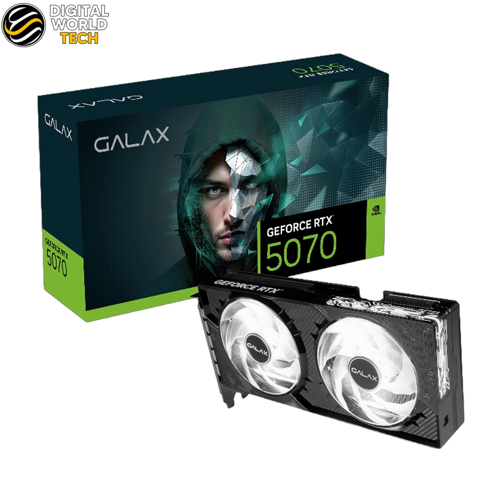 GALAX RTX 5070 GPU OC 2Fan 12GB GDDR7 192-bit Black NVIDIA Blackwell 1 GALAX RTX 5070 GPU 12GB GDDR7 dual fan OC black