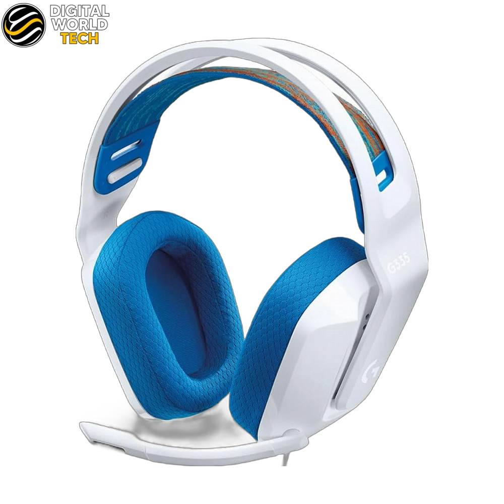 Logitech G335 Wired Gaming Headset White 40mm Drivers 3.5mm Jack 4 Logitech G335 Wired Gaming Headset White with 40mm drivers
