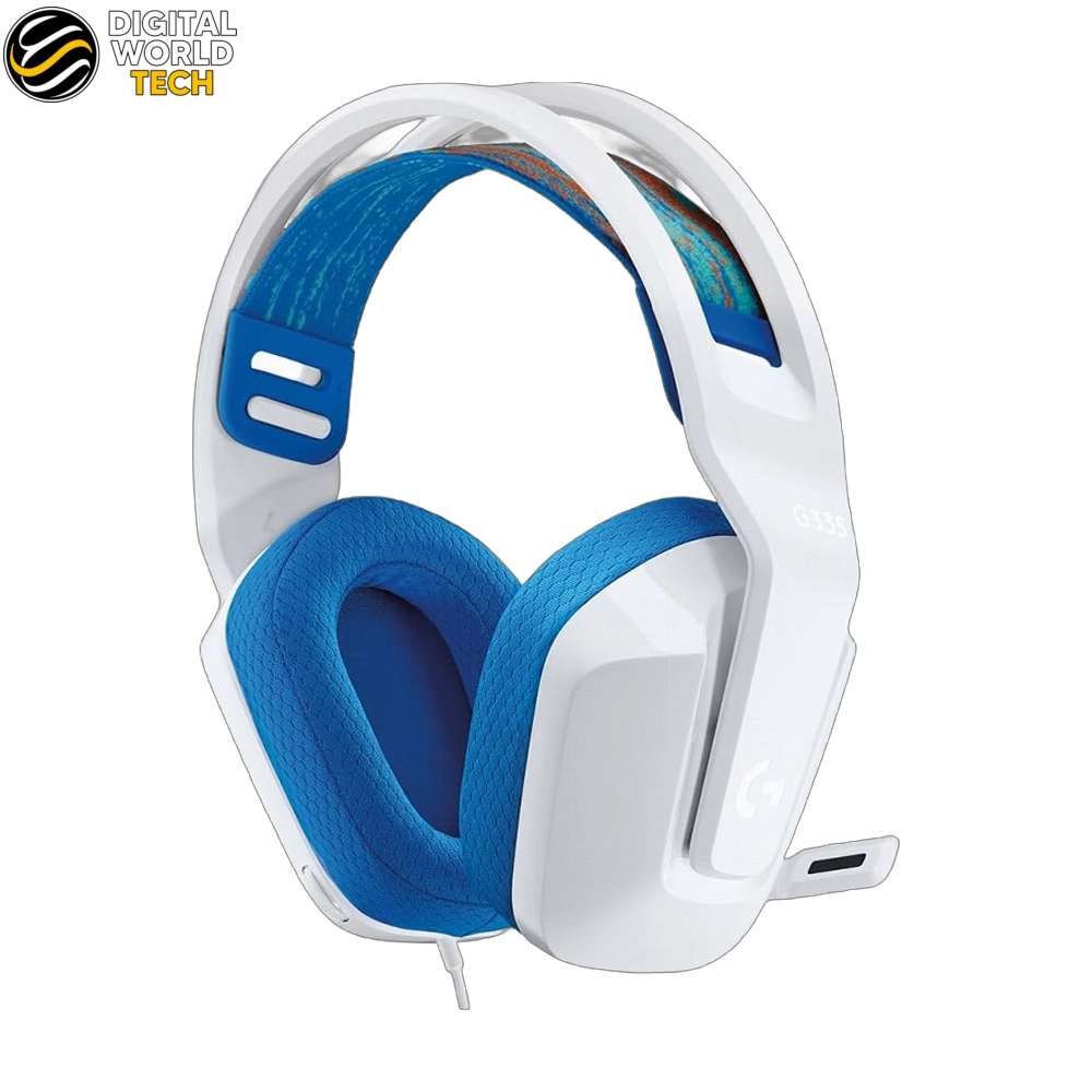 Logitech G335 Wired Gaming Headset White 40mm Drivers 3.5mm Jack 5 Logitech G335 Wired Gaming Headset White with 40mm drivers