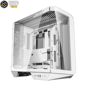 darkFlash DY470 Case White with triple tempered glass panels and 7 ARGB fans