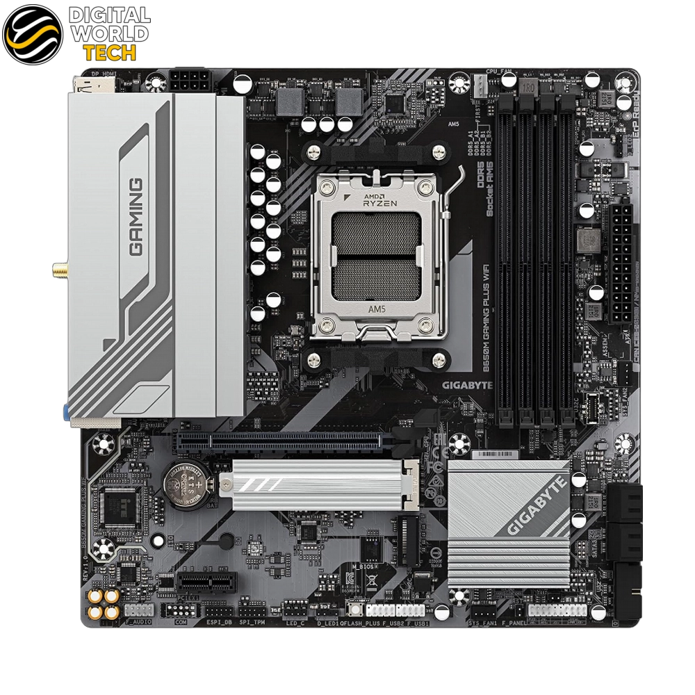 GIGABYTE B650M Gaming Plus Motherboard DDR5 WiFi AMD Socket AM5 Micro-ATX 2 GIGABYTE B650M Gaming Plus Motherboard AMD AM5 DDR5 Wi-Fi 6E Micro-ATX