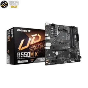 متجر الإلكترونيات الرقمي | العالم الرقمي - DIGITAL WORLD TECH 17 GIGABYTE B550M-K Motherboard AMD AM4 Micro-ATX with PCIe 4.0