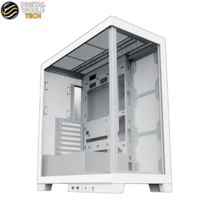 SAMA NEVIEW 4503 Case White ATX Mid Tower with dual tempered glass and ARGB fans