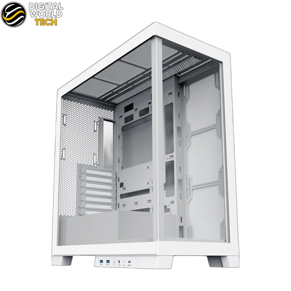 SAMA NEVIEW 4503 Case White ATX Mid Tower Dual Tempered Glass 4 ARGB Fans 1 SAMA NEVIEW 4503 Case White ATX Mid Tower with dual tempered glass and ARGB fans