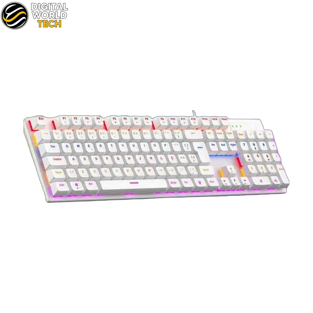 Stinger SK-5000 Mechanical Keyboard AR/EN Full RGB 104 Keys White 2 Stinger SK-5000 Mechanical Keyboard 104 Keys RGB White