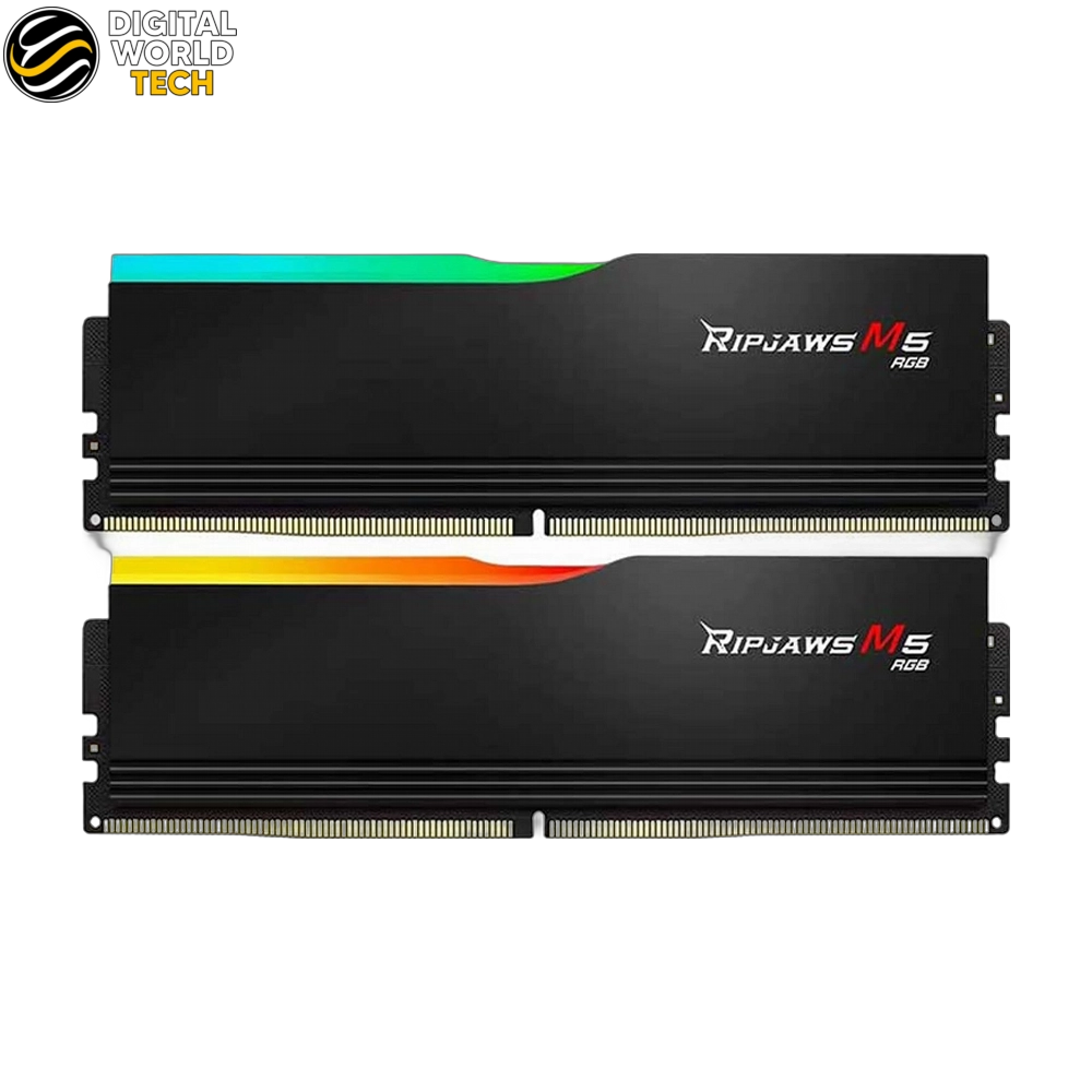 GSKILL Ripjaws M5 RAM 32GB DDR5 6000 CL36 RGB Intel XMP Dual Channel Kit 2 GSKILL Ripjaws M5 RGB RAM 32GB DDR5 6000 CL36 Desktop Memory