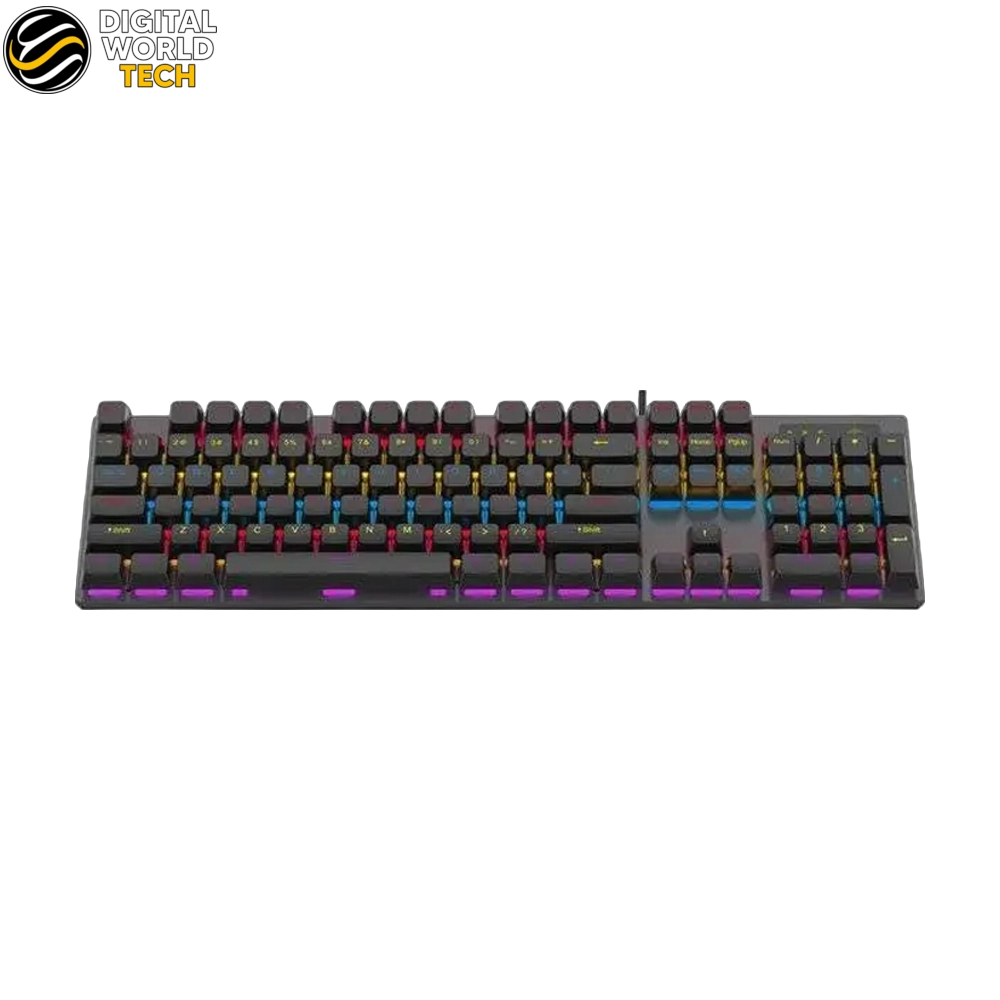 Stinger SK-5000 Keyboard AR/EN Full RGB Mechanical 104 Keys Blue Switches Black 2 Stinger SK-5000 Mechanical Keyboard 104 Keys Full RGB Black