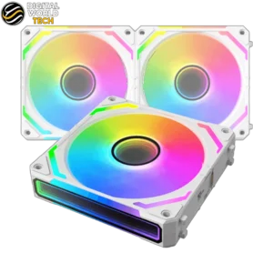 XIGMATEK Starlink RGB White 3-Fan Pack 120mm ARGB Case Fans