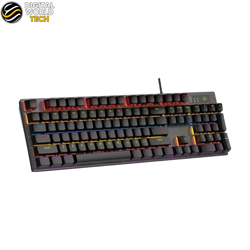 Stinger SK-5000 Keyboard AR/EN Full RGB Mechanical 104 Keys Blue Switches Black 3 Stinger SK-5000 Mechanical Keyboard 104 Keys Full RGB Black