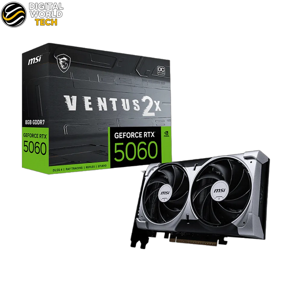 MSI VENTUS RTX 5060 8GB GDDR7 128-bit Dual Fan Graphics Card 1 MSI VENTUS RTX 5060 8GB GDDR7 dual-fan graphics card