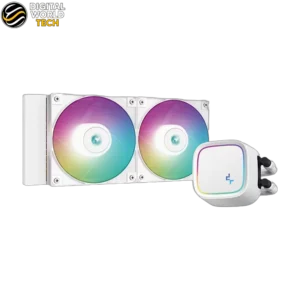 DeepCool LE520 White 240mm AIO Liquid CPU Cooler with ARGB Fans