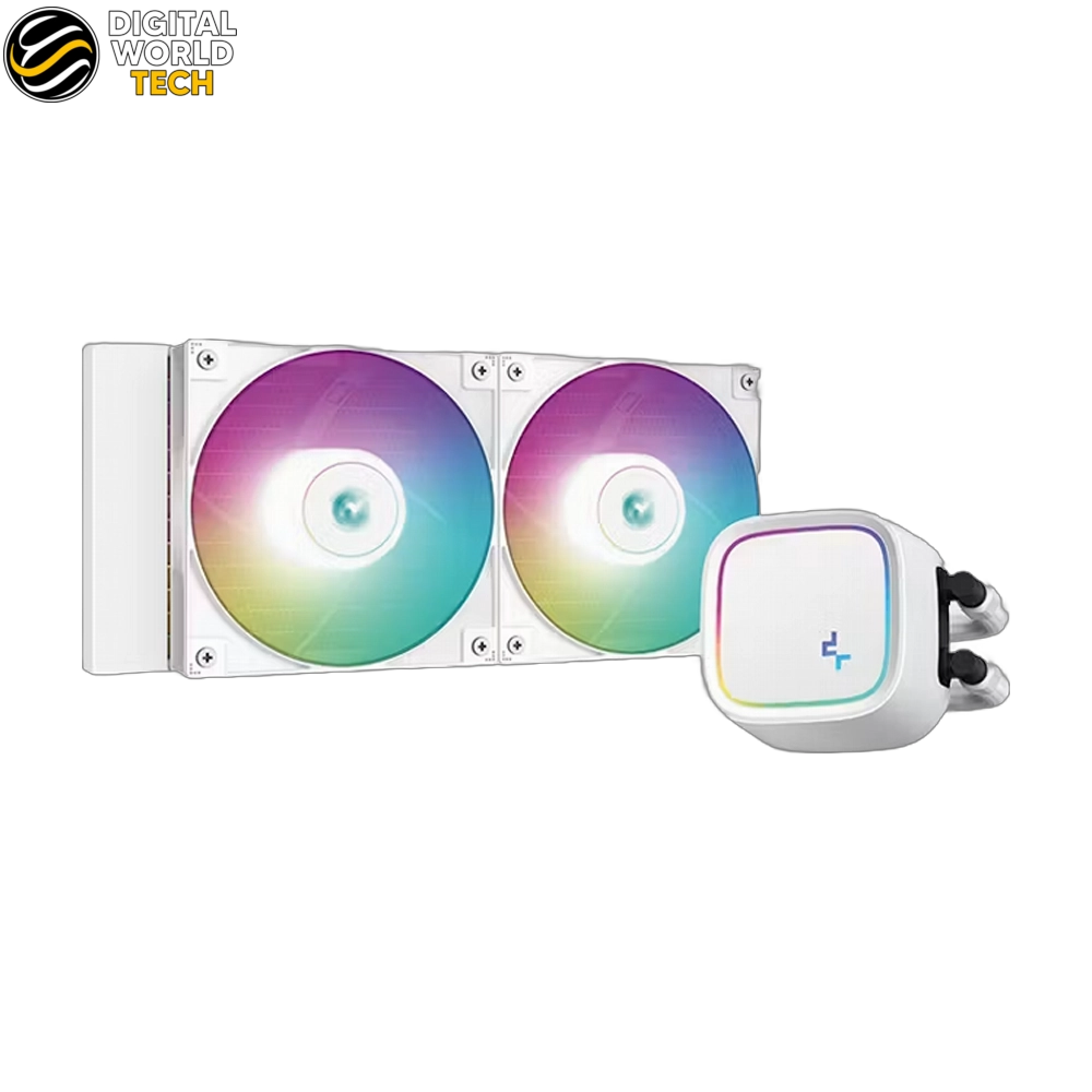 DeepCool LE520 White 240mm AIO Liquid CPU Cooler with ARGB Fans 1 DeepCool LE520 White 240mm AIO Liquid CPU Cooler with ARGB Fans