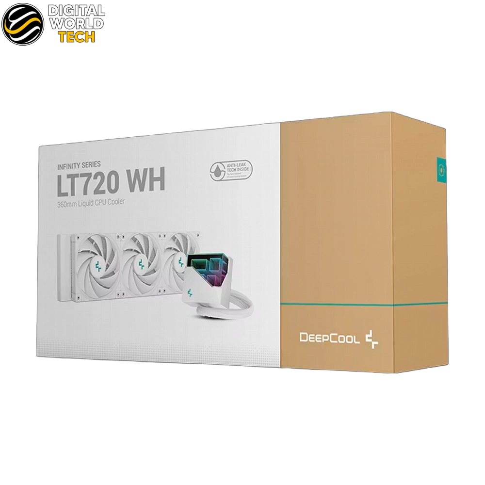 DeepCool LT720 Liquid Cooler 360mm AIO White Black 300W TDP FK120 Fans 5 DeepCool LT720 Liquid Cooler 360mm AIO White Black with FK120 fans