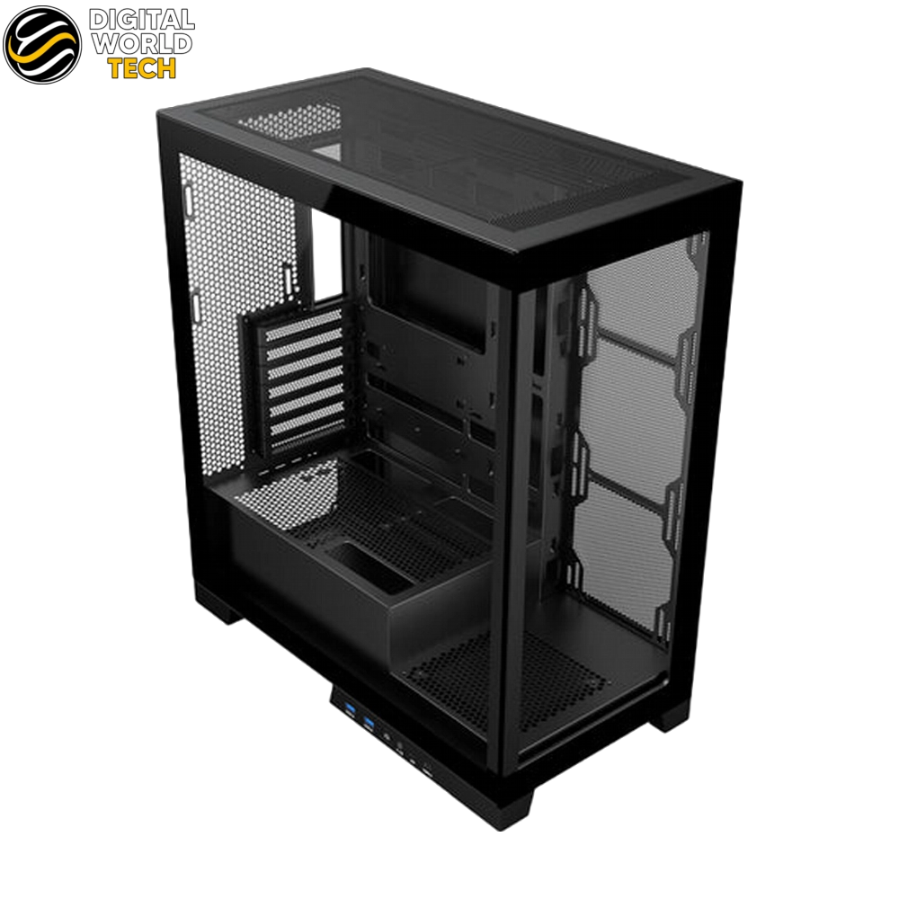 SAMA NEVIEW 4503 Case Black Dual Tempered Glass ATX Mid Tower with 4 ARGB Fans 7 SAMA NEVIEW 4503 Case Black ATX Mid Tower Dual Tempered Glass