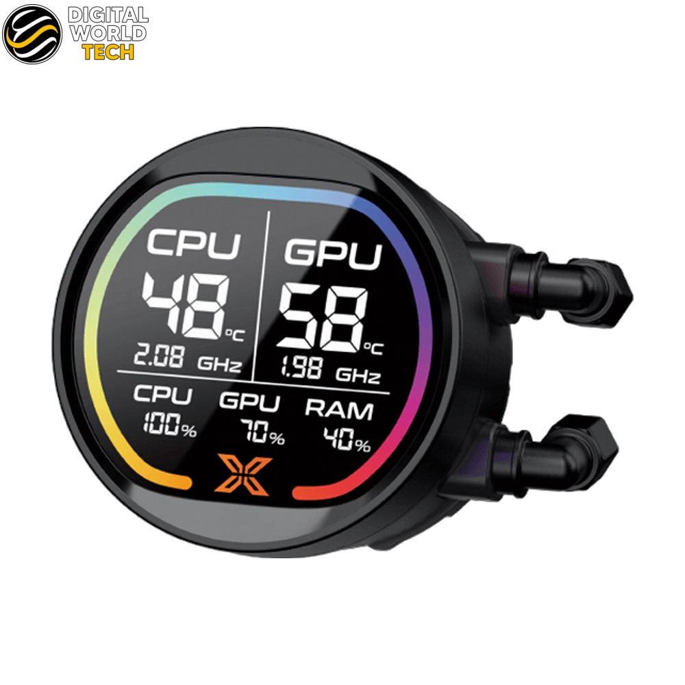 XIGMATEK LK Pro 360 Digital Arctic AIO Liquid Cooler with 2.7 LCD Display 360mm Radiator 3x 120mm ARGB PWM Fans 4 XIGMATEK LK Pro 360 Digital Arctic AIO Liquid Cooler with 2.7 LCD