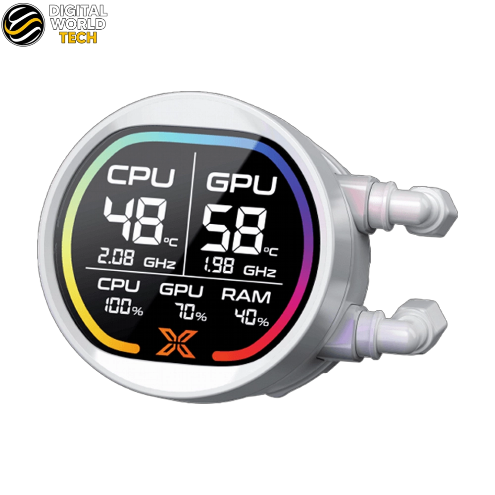 Xigmatek LK Pro 360 Digital Arctic White 360mm AIO Liquid CPU Cooler with 2.7 LCD Display 6 Xigmatek LK Pro 360 Digital Arctic White 360mm AIO Liquid CPU Cooler with 2.7 LCD