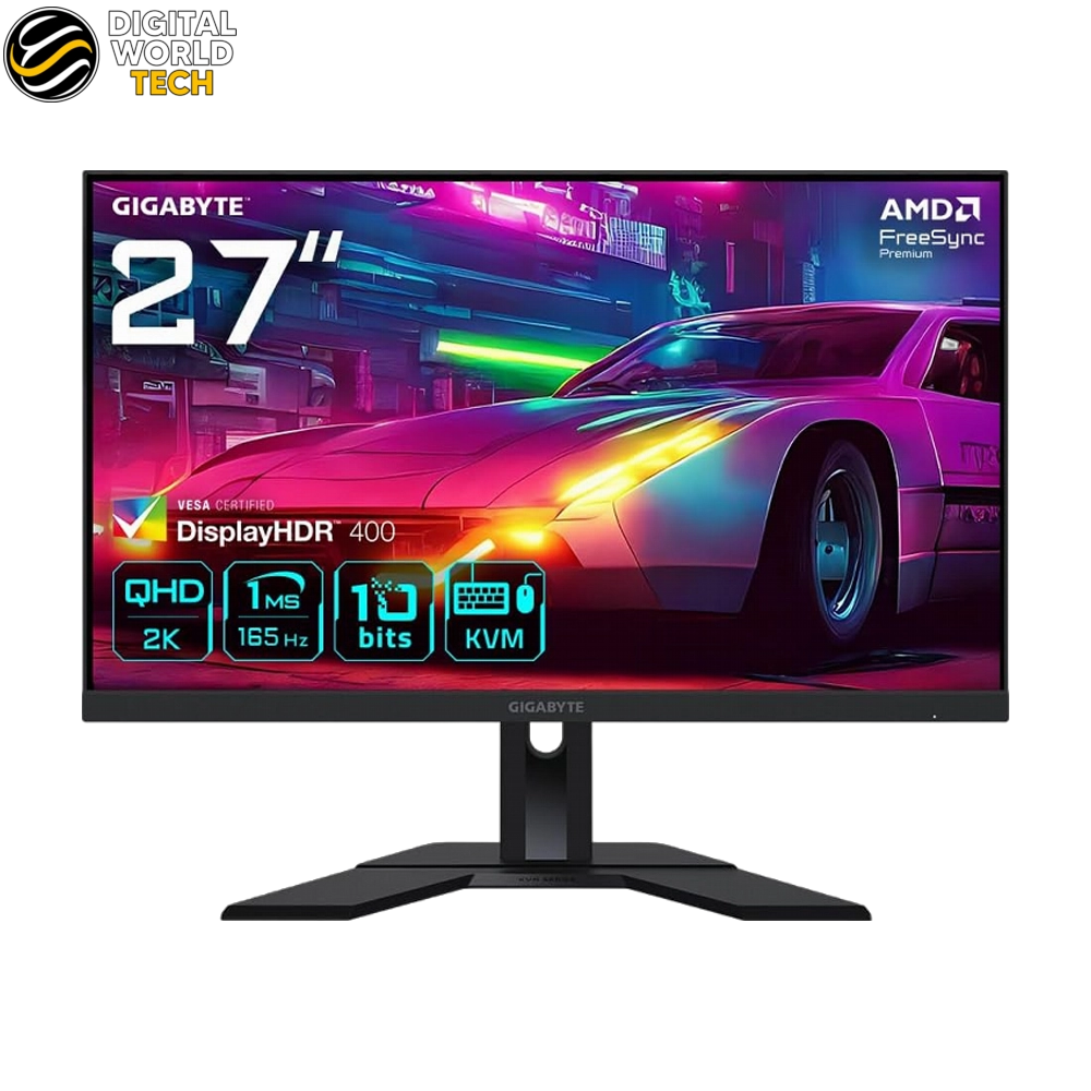 Gigabyte M27Q Monitor 27 inch 165Hz 1440P IPS with KVM