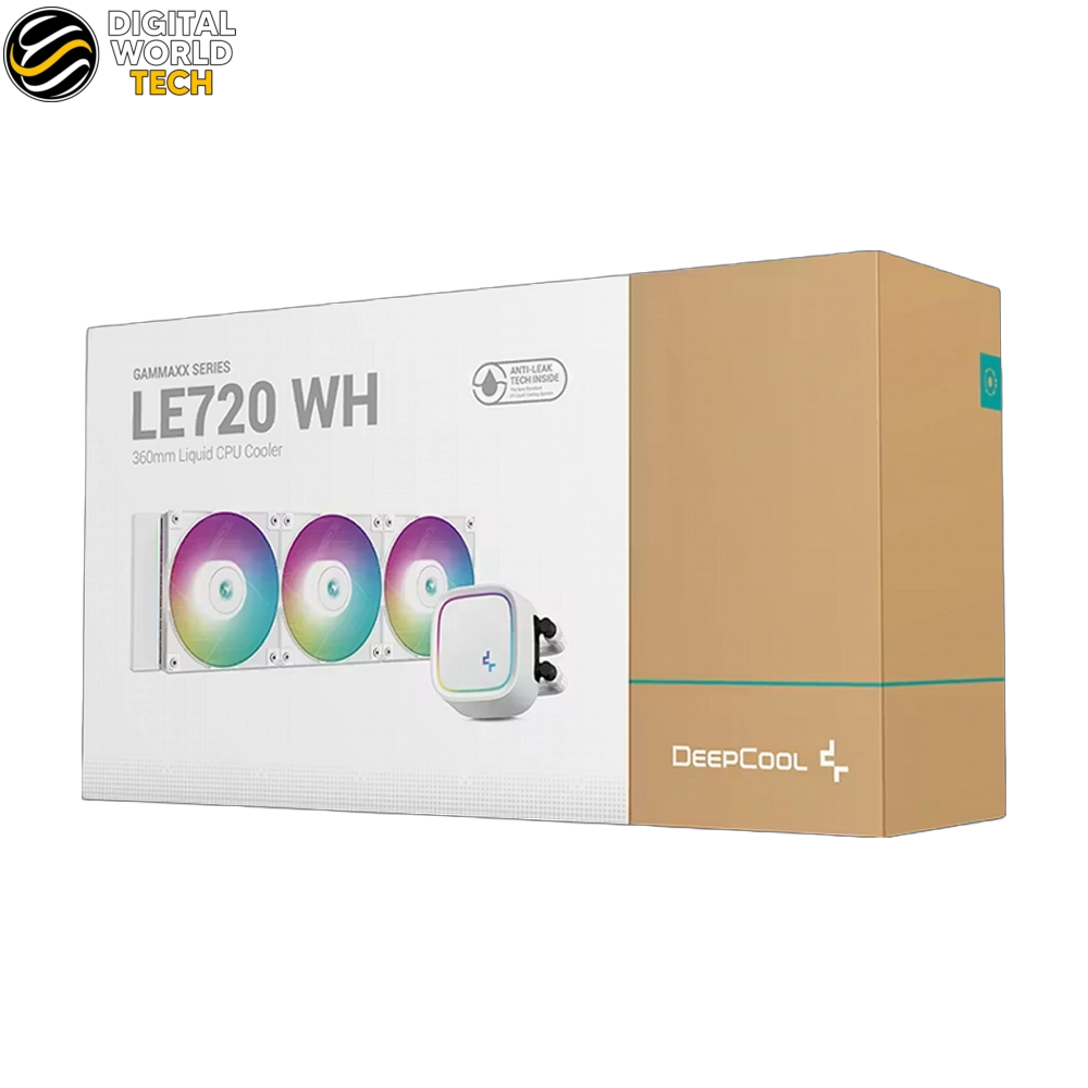 DeepCool LE720 WH Cooler 360mm White AIO ARGB Liquid CPU Cooler with 250W TDP and 3x120mm Fans 5 DeepCool LE720 WH 360mm White AIO ARGB Liquid CPU Cooler with 250W TDP